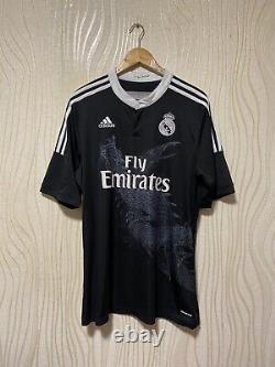 Real Madrid 2014 2015 Third Shirt Jersey Adidas F49264 Men Black XL #17 Arbeloa