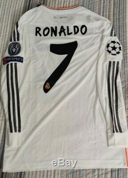 Real Madrid 2014 UCL FINAL CRISTIANO RONALDO HOME JERSEY Size Medium BNWT