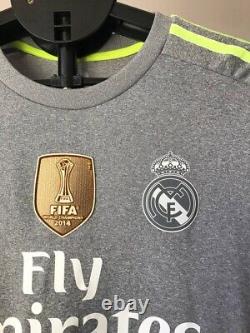 Real Madrid 2015 16 Away Football Shirt Jersey Adidas Long Sleeve James #10 Mens