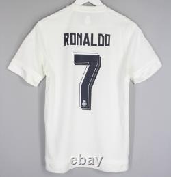 Real Madrid 2015 2016 Home Footbal Shirt Soccer Jersey Adidas #7 Ronaldo