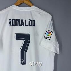 Real Madrid 2015 2016 Home Footbal Shirt Soccer Jersey Adidas #7 Ronaldo