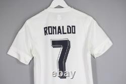 Real Madrid 2015 2016 Home Footbal Shirt Soccer Jersey Adidas #7 Ronaldo