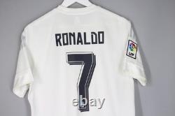 Real Madrid 2015 2016 Home Footbal Shirt Soccer Jersey Adidas #7 Ronaldo