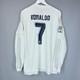 Real Madrid 2015 2016 Home Footbal Shirt Soccer Jersey Adidas #7 Ronaldo XL Long
