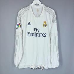 Real Madrid 2015 2016 Home Footbal Shirt Soccer Jersey Adidas #7 Ronaldo XL Long