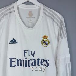 Real Madrid 2015 2016 Home Footbal Shirt Soccer Jersey Adidas #7 Ronaldo XL Long