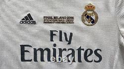 Real Madrid 2015 2016 Home Football Shirt Soccer Jersey Adidas Sergio Ramos #4 M