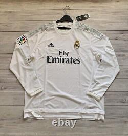 Real Madrid 2015 2016 Home Long Sleeve Football Soccer Shirt Jersey Adidas sz XL