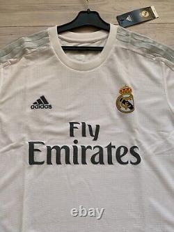 Real Madrid 2015 2016 Home Long Sleeve Football Soccer Shirt Jersey Adidas sz XL
