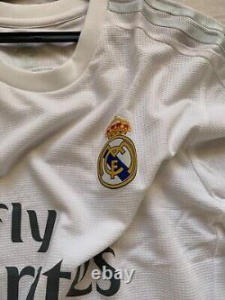 Real Madrid 2015 2016 Home Long Sleeve Football Soccer Shirt Jersey Adidas sz XL