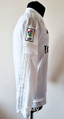Real Madrid 2015-2016 Home football Adidas long sleeve jersey #7 Ronaldo size M