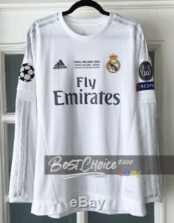 Real Madrid 2015 2016 Long Sleeve RONALDO Official (L) Shirt Final Milano Jersey
