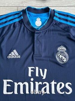 Real Madrid 2015 Adidas Originals Football Shirt Soccer Jersey Blue Men's Size M
