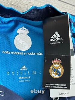 Real Madrid 2015 Adidas Originals Football Shirt Soccer Jersey Blue Men's Size M