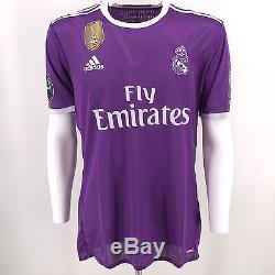 Real Madrid 2016-17 Away Adizero Player issue jersey size 8 Shirt no Match Worn