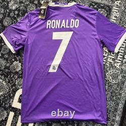 Real Madrid 2016/17 Away Jersey Cristiano Ronaldo #7 Purple Size L
