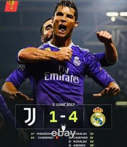 Real Madrid 2016/17 Away Purple Ronaldo 7 UCL Final Jersey Adidas A15159 Size M