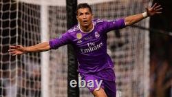 Real Madrid 2016/17 Away Purple Ronaldo 7 UCL Final Jersey Adidas A15159 Size M
