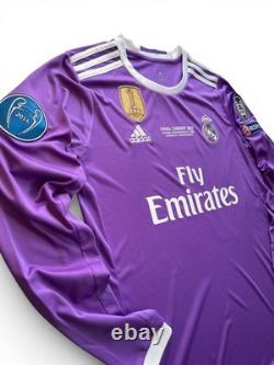 Real Madrid 2016/17 Away Purple Ronaldo 7 UCL Final Jersey Adidas A15159 Size M