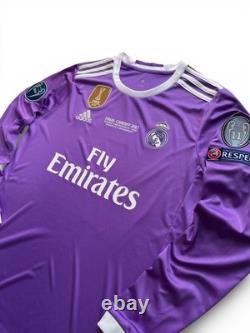 Real Madrid 2016/17 Away Purple Ronaldo 7 UCL Final Jersey Adidas A15159 Size M