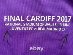 Real Madrid 2016/17 Away Purple Ronaldo 7 UCL Final Jersey Adidas A15159 Size M