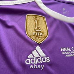 Real Madrid 2016/17 Away Purple Ronaldo 7 UCL Final Jersey Adidas A15159 Size M