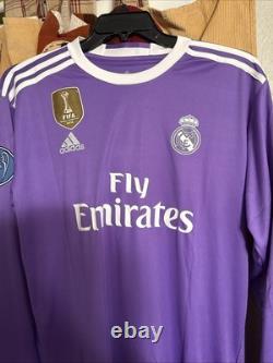 Real Madrid 2016/17 Away Ronaldo 7 UCL Final Jersey Men's Size XXL