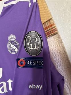 Real Madrid 2016/17 Away Ronaldo 7 UCL Final Jersey Men's Size XXL