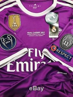 Real Madrid 2016-17 Final Cardiff 2017 UCL Asensio Away shirt camiseta jersey