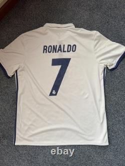 Real Madrid 2016-17 Home Soccer Football Jersey Men's XL #7 Cristiano Ronaldo