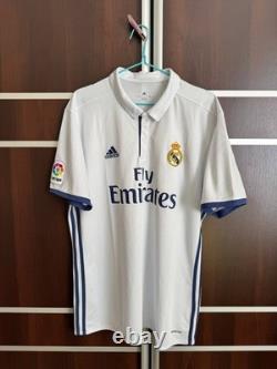 Real Madrid 2016/2017 Home Football Soccer Shirt Jersey Adidas White Sz XL