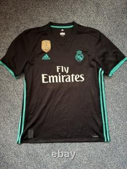 Real Madrid 2017-18 Away Soccer Football Jersey Men's L #9 Karim Benzema