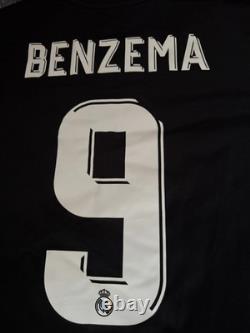 Real Madrid 2017-18 Away Soccer Football Jersey Men's L #9 Karim Benzema