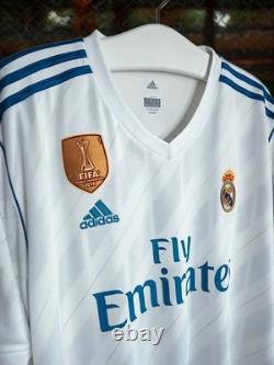 Real Madrid 2017/18 Home Jersey Adidas Ronaldo Era Champions League Size M