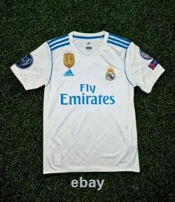 Real Madrid 2017/18 Home Jersey Adidas Ronaldo Era Champions League Size M