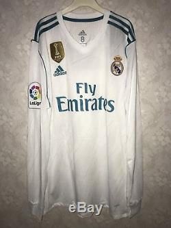 Real Madrid 2017-18 La Liga Adizero Player Issue Ronaldo Jersey RARE Long Sleeve