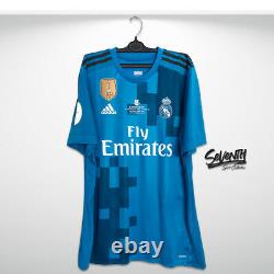 Real Madrid 2017 2018 3rd Adizero Issue Jersey Supercopa Player Isco Shirt (L)