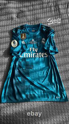 Real Madrid 2017 2018 3rd Adizero Issue Jersey Supercopa Player Isco Shirt (L)