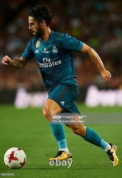 Real Madrid 2017 2018 3rd Adizero Issue Jersey Supercopa Player Isco Shirt (L)