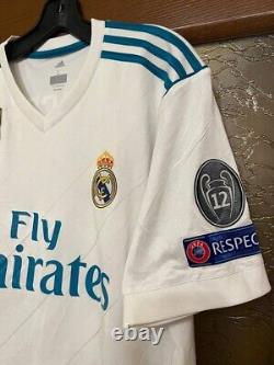 Real Madrid 2017 2018 Home Adidas Football Shirt Soccer Jersey Size L Marcelo 21