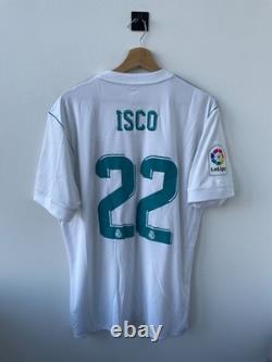 Real Madrid 2017/2018 Home Football Shirt Jersey Camiseta Adidas Az8059 Isco #22