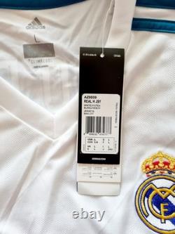 Real Madrid 2017 2018 Home football Adidas shirt #4 Sergio Ramos size Large