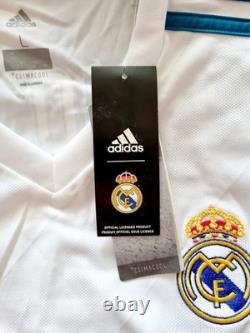 Real Madrid 2017 2018 Home football Adidas shirt #4 Sergio Ramos size Large