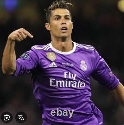 Real Madrid 2017/2018 UCL Final Away Long Sleeve Purple Ronaldo