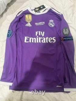 Real Madrid 2017/2018 UCL Final Away Long Sleeve Purple Ronaldo
