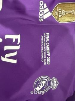 Real Madrid 2017/2018 UCL Final Away Long Sleeve Purple Ronaldo