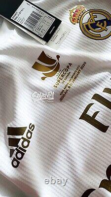 Real Madrid 2019/20 Home Player Issue Sergio Ramos Jersey Long Sleeve Shirt M