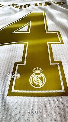 Real Madrid 2019/20 Home Player Issue Sergio Ramos Jersey Long Sleeve Shirt M