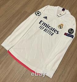 Real Madrid 2020-2021 Home Adidas Climachill Player Issue jersey size L