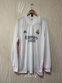 Real Madrid 2020 2021 Home Shirt Jersey Adidas Fq7473 Long Sleeve 2xl Men White